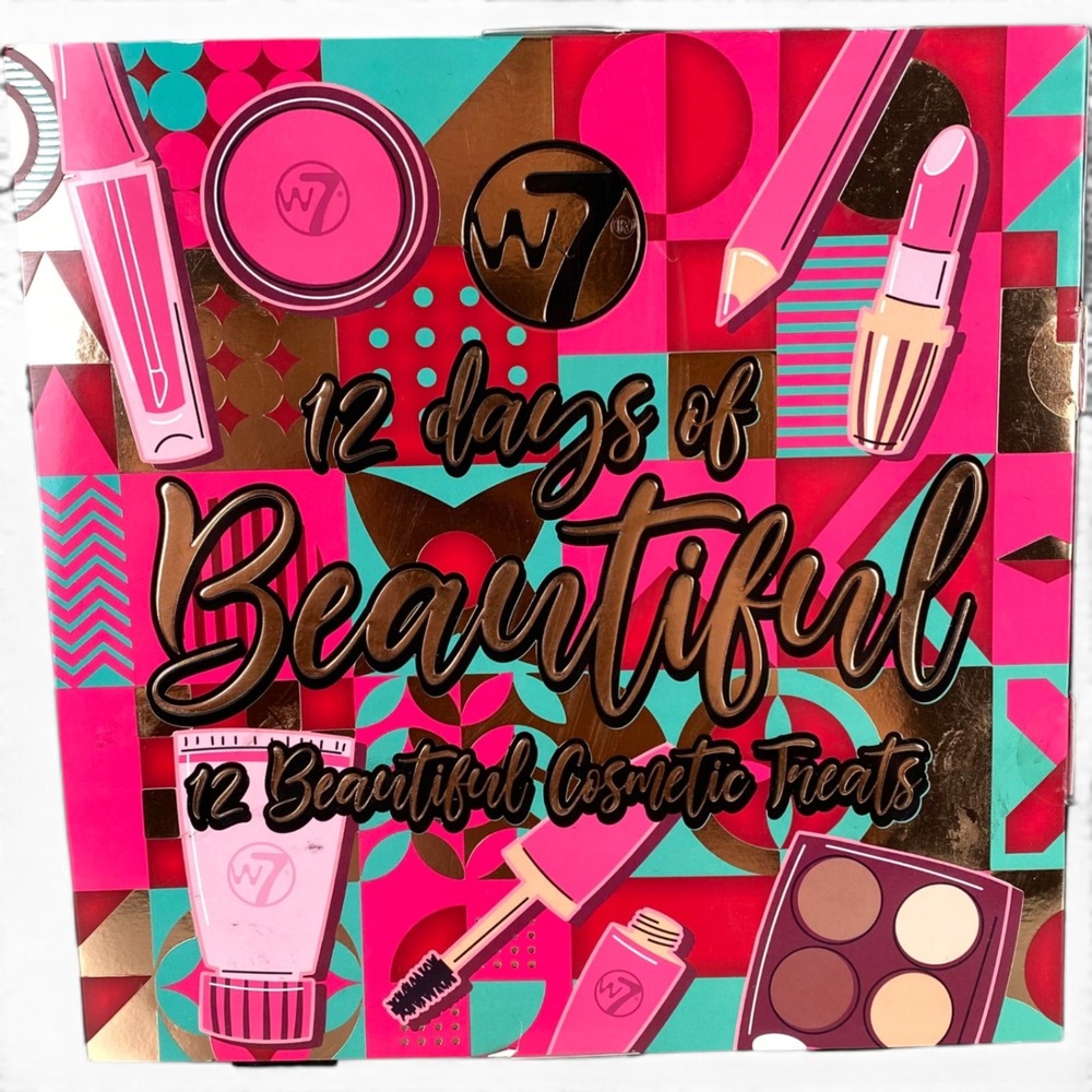 W7 12 Days of Beautiful Cosmetic Advent Calendar 12 Piece Makeup‎ Gift Set New